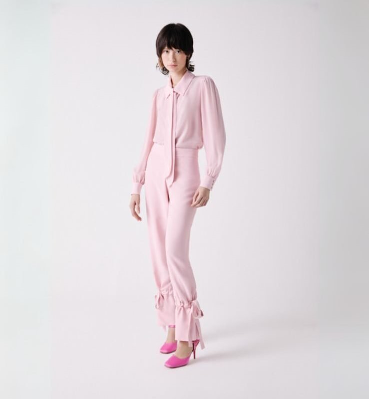 CAMISA DE SEDA GRAVATA